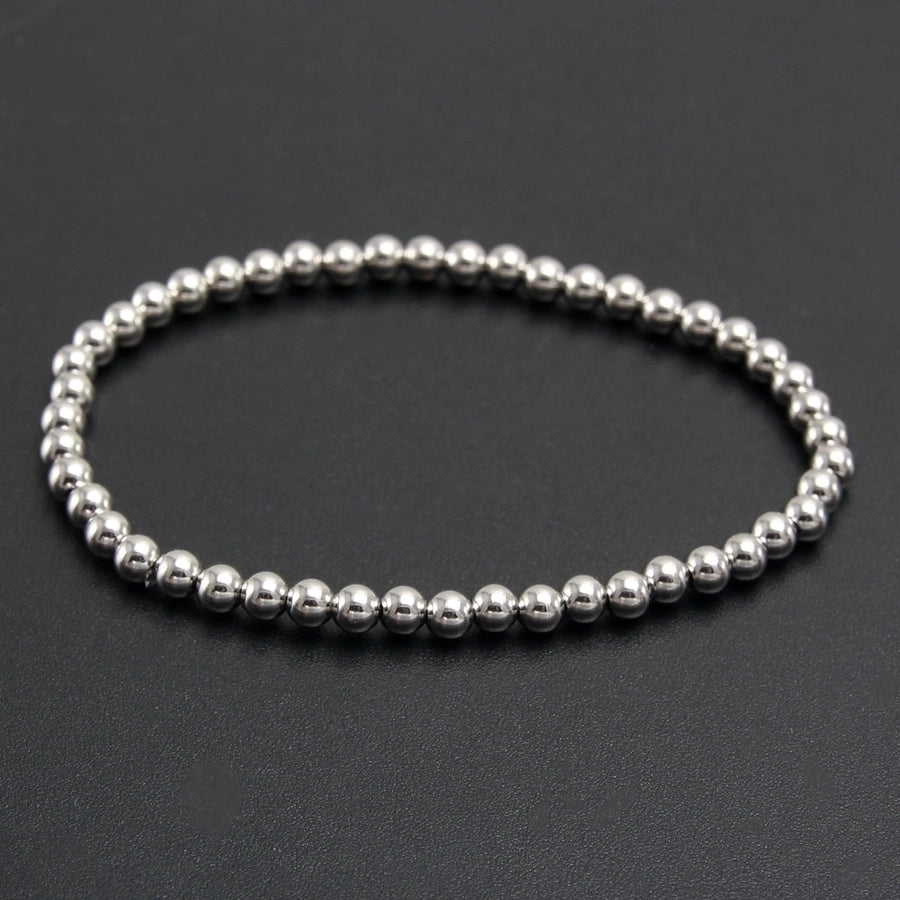 Round Beads Elastic Bracelet [304 Stainless Steel