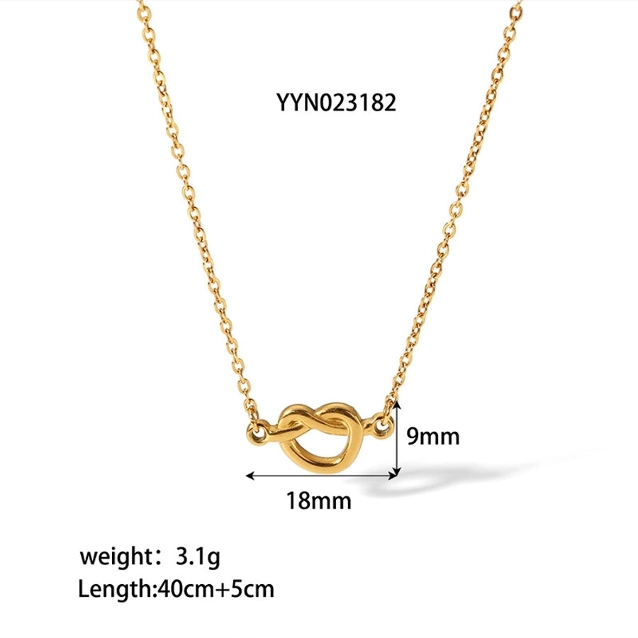 Bracciale/collana a forma del cuore [acciaio inossidabile 304, oro 18K placcato]