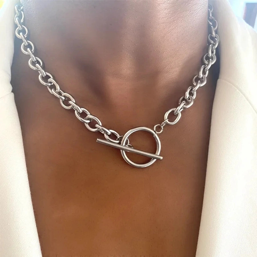 Circle Chain Necklace [201,304 Stainless Steel]