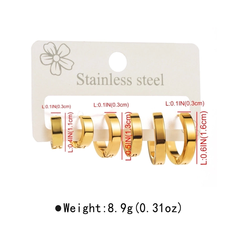 Hoop Earrings Sets [304 Stainless Steel]