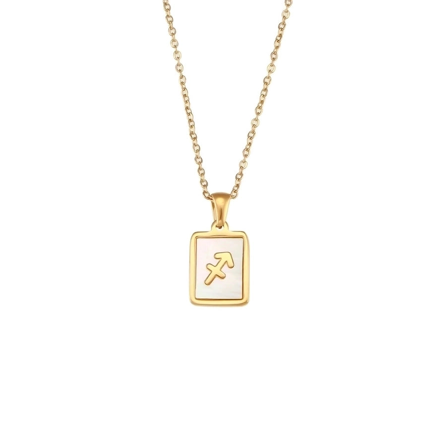 Constellation Shell Necklace [304 Stainless Steel,18K Gold Plated]