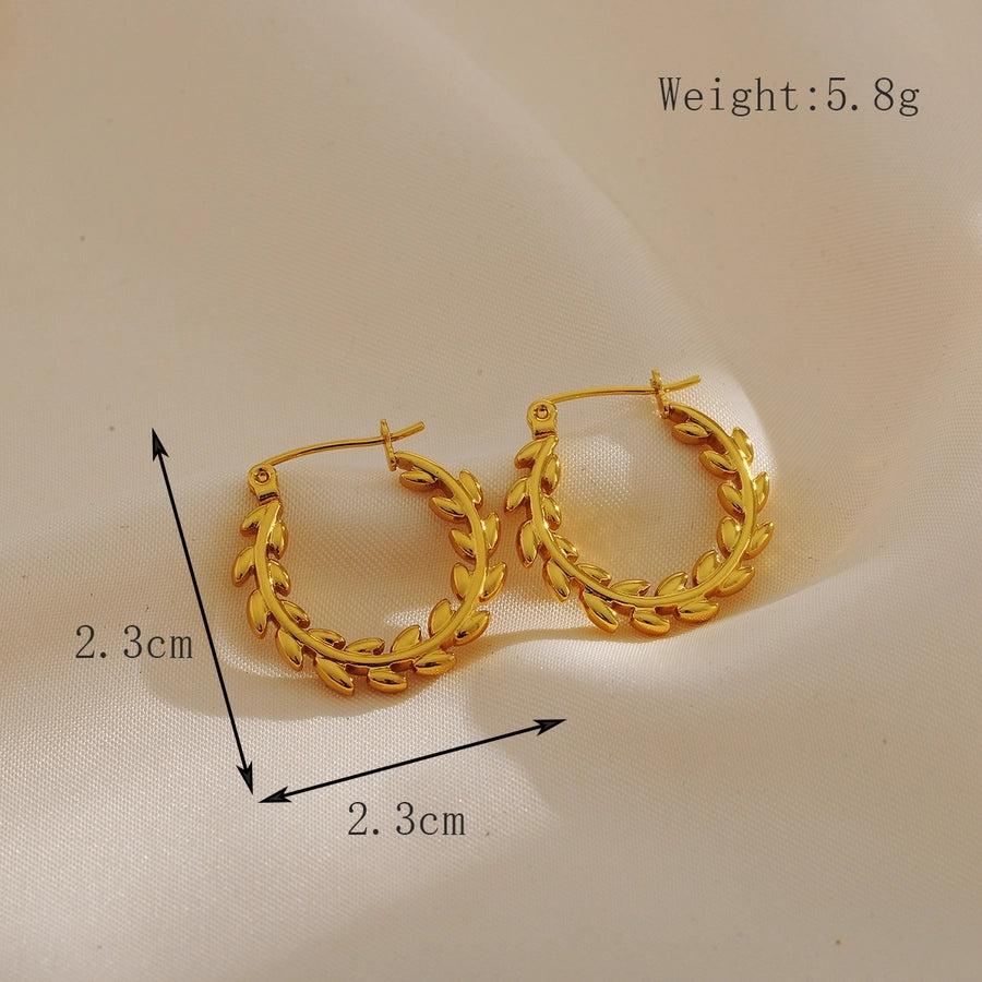 Mix -Design -Hoop -Ohrringe [304 Edelstahl, 18K Gold plattiert]