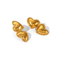 Double Heart Shape Polishing Earrings [304 Stainless Steel,18K Gold Plated]