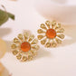 Hawaiian Flower Ear Studs [304 Stal nierdzewna]