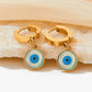 Blue Eye Drop Earrings [304 Stainless Steel,16K Gold Plated]