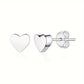 Silver Gold Heart Stud -oorbellen [roestvrij staal]