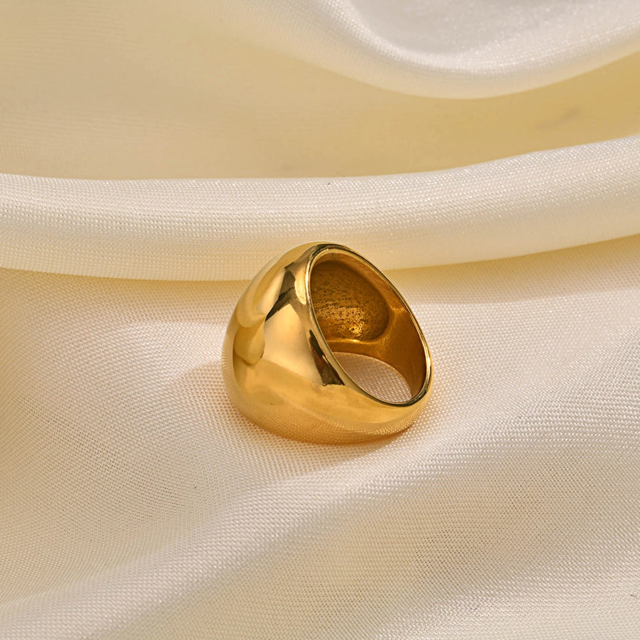 Round Ring [304 Stainless Steel 18K Gold Plated]