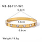 Heart Shape Zircon Bangle Bracelet [304 Stainless Steel, 18K Gold Plated]