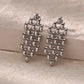 Estilo moderno Geométrico Flower Ear Studs [304 acero inoxidable]