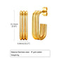 Lines Earrings [201 Stainless Steel,18K Gold Plated]