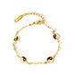 Bracciale/collana per placcatura a smalto Ying Yang [201 Gold in acciaio inossidabile 18K placcato]