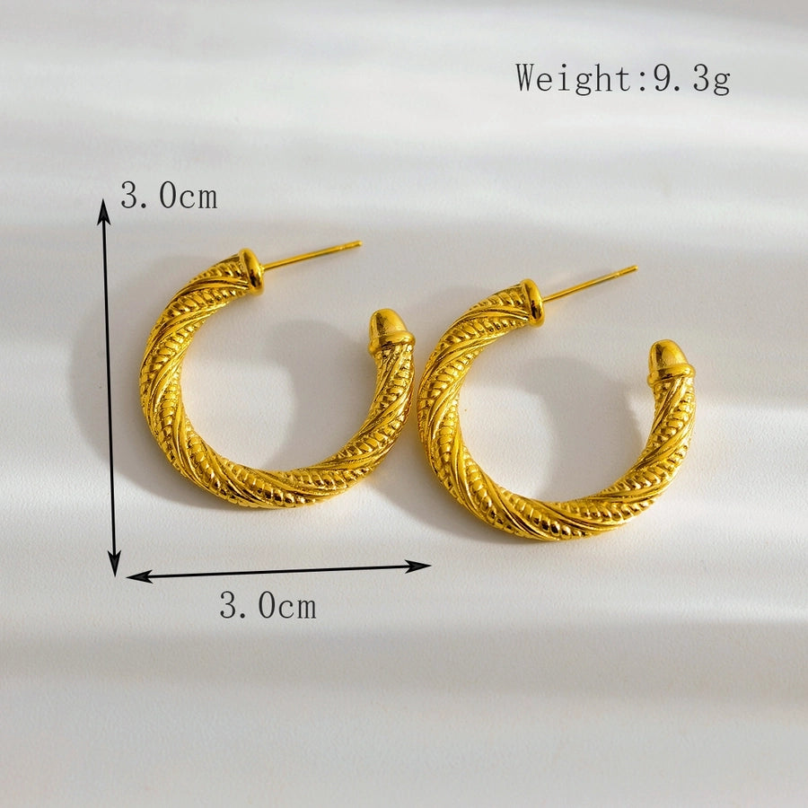 Moon Twist Ohrringe [304 Edelstahl, 18K Gold plattiert]