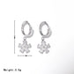 Flower Zircon Earrings [304 Stainless Steel]