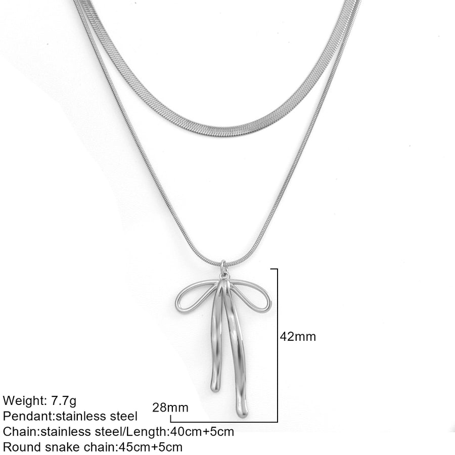 Double Layer Necklaces  [304 Stainless Steel]