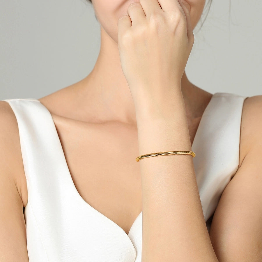 Thin Chain Bracelets [201 Stainless Steel, 18K Gold Plated]