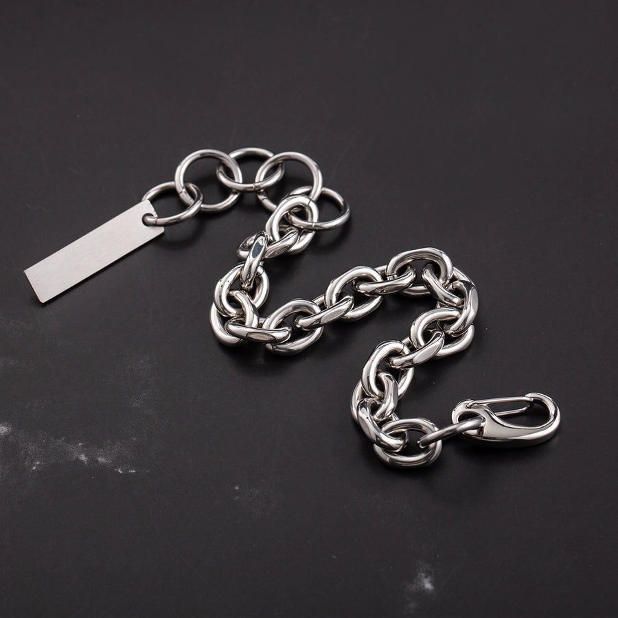 Hip-Hop Geometric Chain Bracelet [304 Stainless Steel]