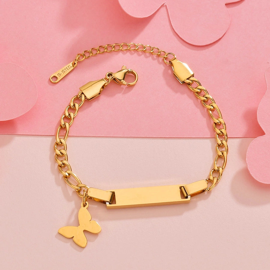 Love Heart Bracciale [201 in acciaio inossidabile, oro 18K placcato]