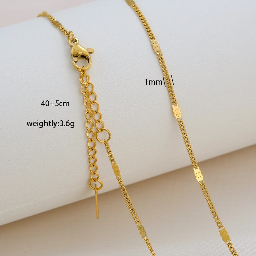 Chain Necklace [304 Stainless Steel,18K Gold Plated]