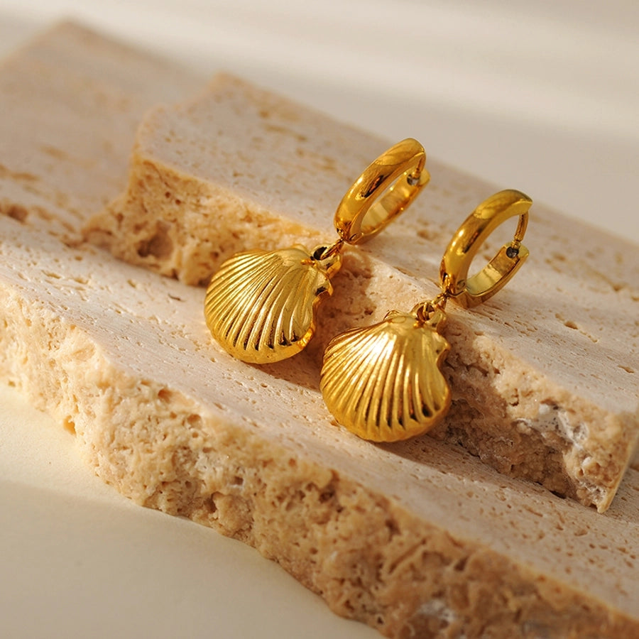 Mix Beach Designs Earrings [304 Stainless Steel,18K Gold Plated]