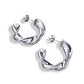 Twist Hoop Earrings [304 Stainless Steel,18K Gold Plated]