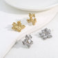 Flower Earrings [304 Stainless Steel,18K Gold Plated]