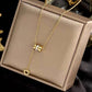 Jewelry Elegant Roman Numeral 304 Stainless Steel 18K Gold Plated Rose Gold Plated Pendant Necklace