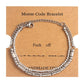 Letter Rhinestones Chain Card Bracelets [304 Stainless Steel,18K Gold Plated]