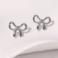 Bow Knot Ear Studs [304 Stainless Steel,18K Gold Plated]