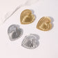 Heart Shape Earrings [304 Stainless Steel,18K Gold Plated]