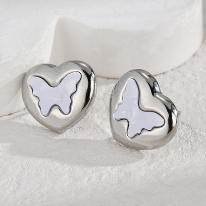 Mix Heart Designs Earrings [304 Stainless Steel]