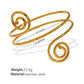 Swirl Pattern Ring/Bangle Bracelet [304 Stainless Steel,18K Gold Plated]