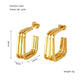 Geometric Solid Color  Hoop Earrings [304 Stainless Steel,18K Gold Plated]