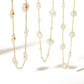 Flower Shell Pearl Necklace [304 Stainless Steel,18K Gold Plated]