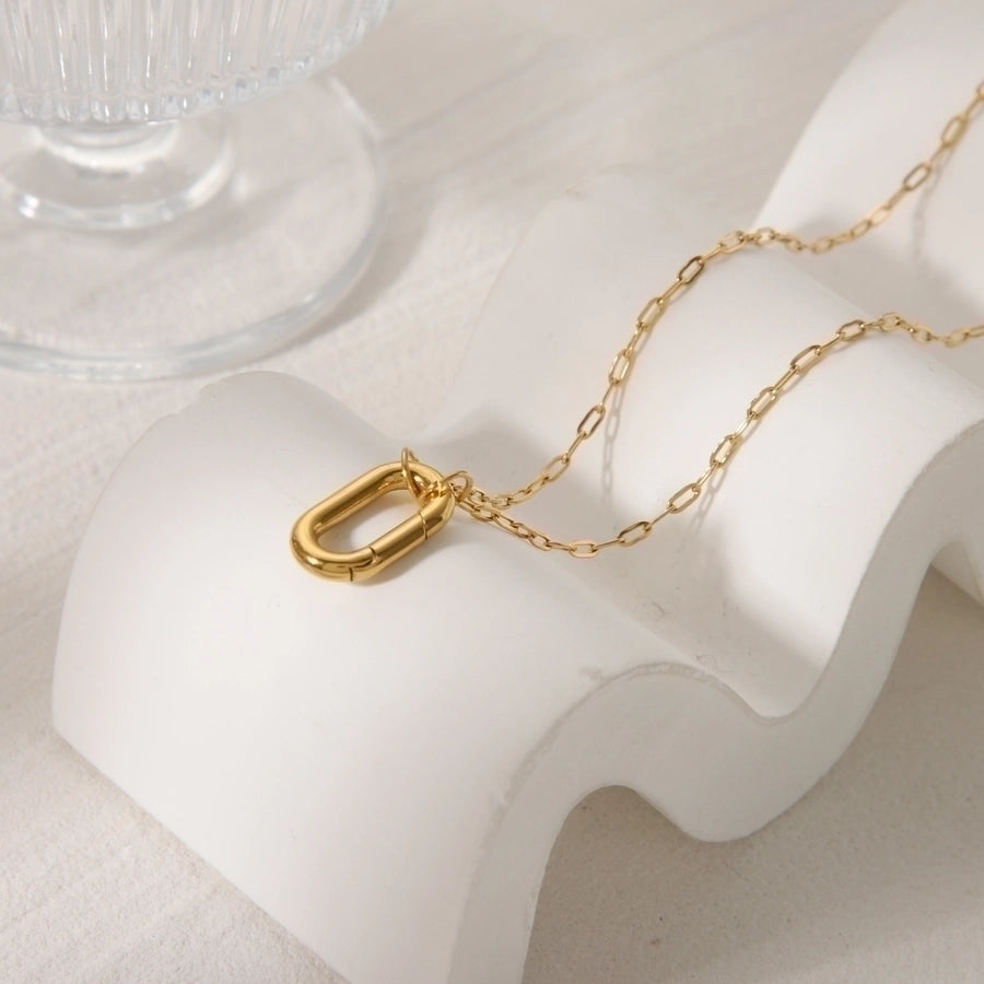 Chain de encantos [304 aço inoxidável, peito de ouro de 18k]