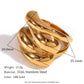 Jewelry Simple Style Classic Style Solid Color 304 Stainless Steel 18K Gold Plated Plating Rings