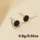 Round Black White Earrings [304 Stainless Steel]