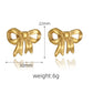 Mix Bow Knot Earrings [304 Stainless Steel 18K Gold Plated]