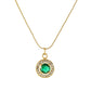 Elegant Simple Style Geometric Zircon Pendant Necklace [304 Stainless Steel,18K Gold Plated]