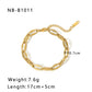 Gold Chain Bracelets [304 Stainless Steel,18K Gold Plated]