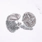 Boucles d'oreilles en monogramme en argent [304 en acier inoxydable]