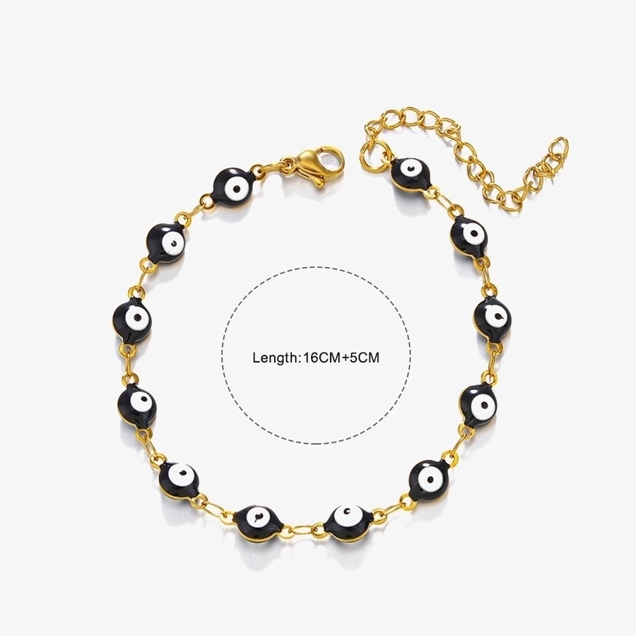 Eye Cartoon Style Bracelet [304 Stainless Steel 18K Gold Plated]