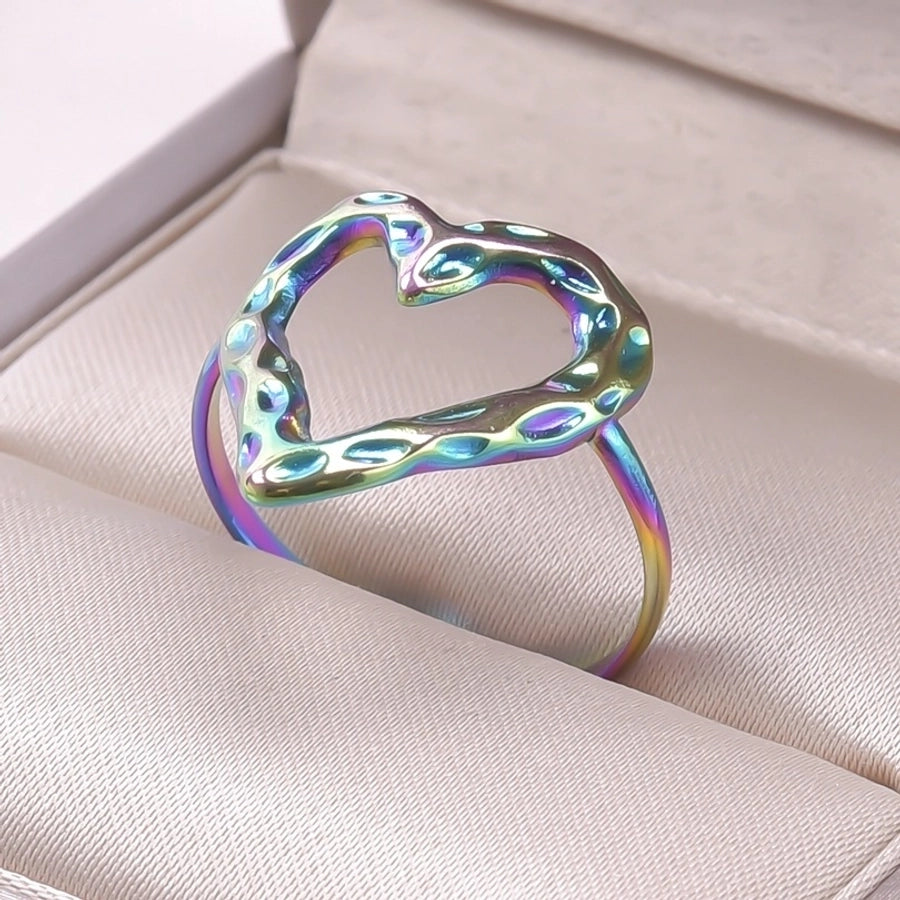 Hollow Heart Ring [304 Stainless Steel]