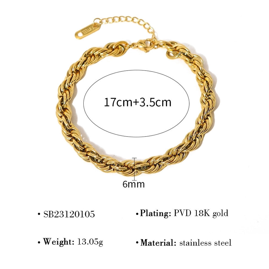 Chain Zircon Bracelets [304 Stainless Steel]