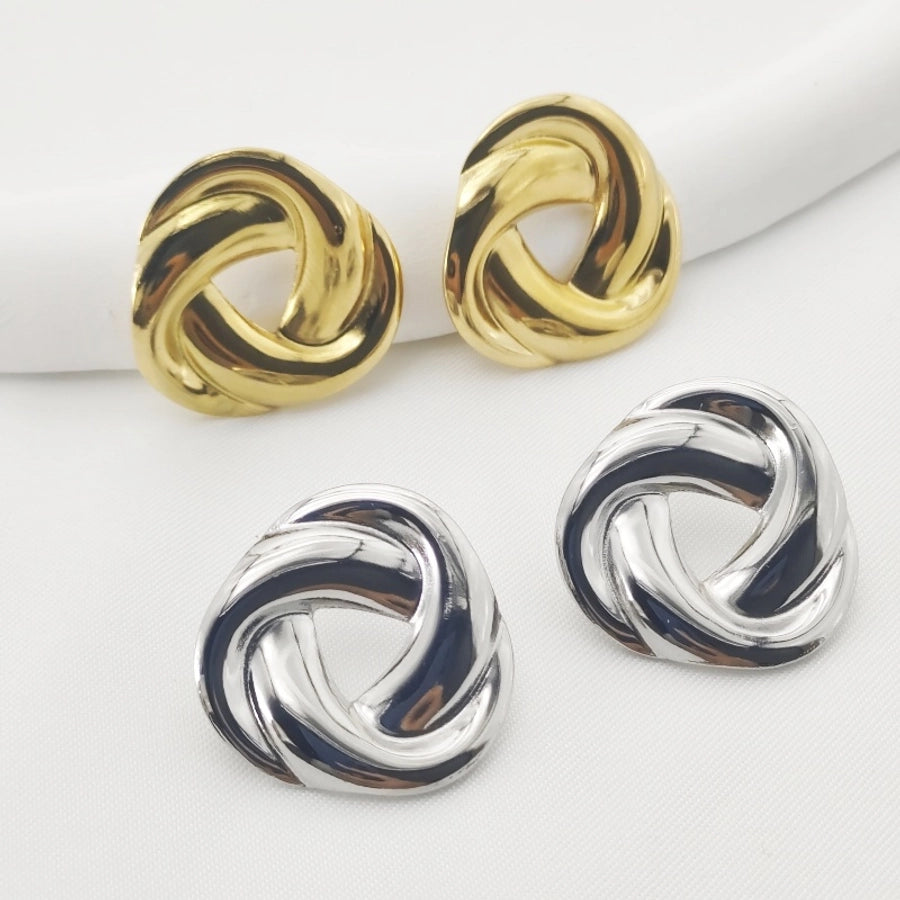 Swirl Braid Earrings [304 Stainless Steel]