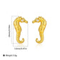 Hippocampus Earrings [304 Stainless Steel,18K Gold Plated]