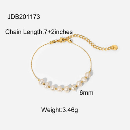 Pearls Bracelet [Stainless Steel]