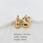 Water Droplets Earrings [304 Stainless Steel,18K,24K Gold Plated]