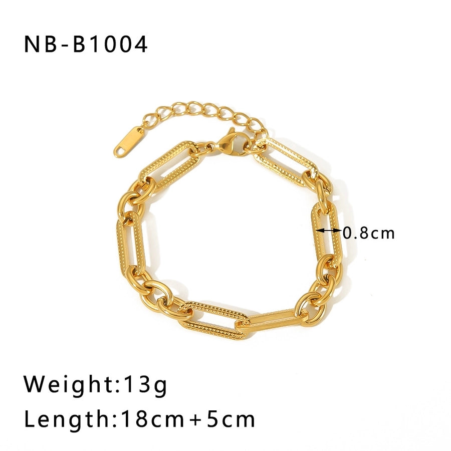 Gold Chain Bracelets [304 Stainless Steel,18K Gold Plated]