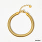 Snake Chain Bracelet/Necklace [304 Stainless Steel,16K Gold Plated]