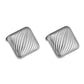 Rhombus Lines Earrings [304 Stainless Steel,18K Gold Plated]